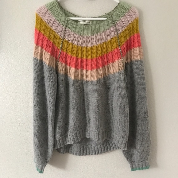 Anthropologie Sweaters | Anthropologie Holiday Sweater | Color: Gray | Size: S | Missumerica's Closet